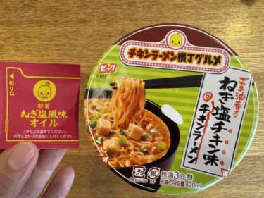 【美味しい新食・お勧め食調査】チキンラーメン横丁グルメ　ごま油香る　ねぎ塩チキン味　チキンラーメン　＜日清食品＞